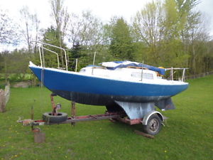 Corribee Mk11 Bilge Keel Yacht with substantial road trailer