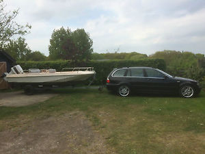 Dory Seaskate 15.5 ft Boat Johnson 70HP Power Trim & Tilt Fast Fisher IncTrailer