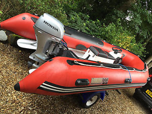 rib boat excel 2011 boat with honda 15hp 2013 engine like new with trailer