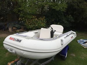 Honwave Rib 3.5m tender fishing boat with trailer no outbaord