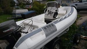 Novaraina 3.6m Rib boat + 25hp Tohatsu and galvanised trailer not Avon or Zodiac