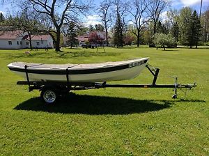 Pooduck Rowing Skiff with Newer Trailer