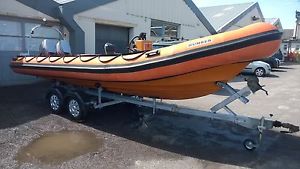 RIB BOAT HUMBER 6.5M TWIN MARINER OUTBOARDS TRAILER DIVE BOAT SAFETY BOAT