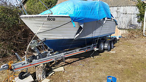 Nearly New SBS Twin Axle Trailer & Teal 23ft Cabin Cruiser and EXTRAS!!!