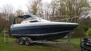 1986 Four Winns Vista 24 FT Aft Cabin Cruiser Boat W/Trailer No Reserve