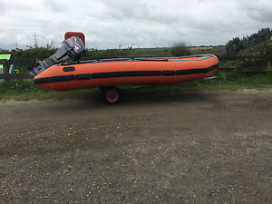 Orange Lifeguard Inflatable Boat/Dinghy