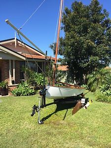 Historic timber sailing skiff