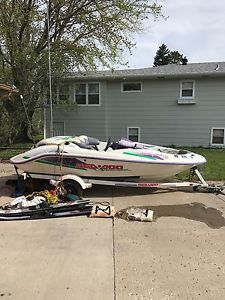 1995 Sea Doo Speedster Twin Engine, cover and trailer.