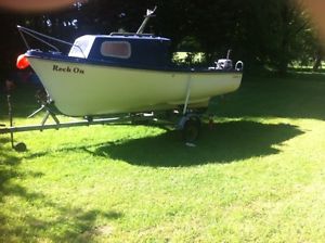 Oyster 16 fishing boat,trailer and engine.