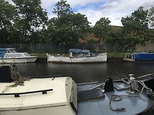 Wooden Canal boat clinker live aboard project on London canals.