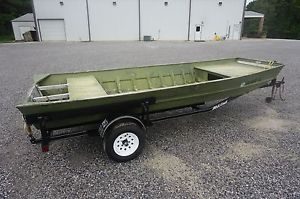 2000 Alumacraft 16 Foot Aluminum Jon Boat w/Trailer in Mississippi NO RESERVE