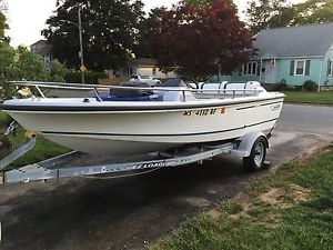 1995 Boston Whaler Rage Jet Boat with Trailer 15 FT Turbo Jet Turbojet Jet Drive