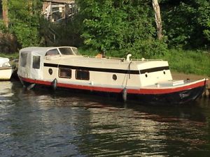 Widebeam Steel Dutch Barge Cruiser liveaboard canalboat houseboat floating home