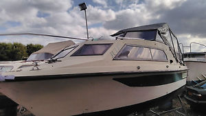 SHETLAND BLACK HAWK 19 2 BERTH RIVER CRUISER 9.9 HP KEY START OUTBORD BSS 10/17