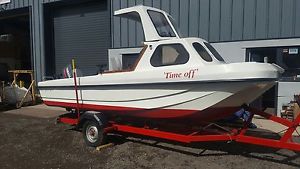 Wilson Flyer 17ft Short Cuddy Fishing Day Boat 90 Yamaha Autolube Trailer