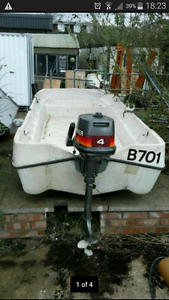 Dory hull tender Sniper 10ft unsinkable boat and outboard